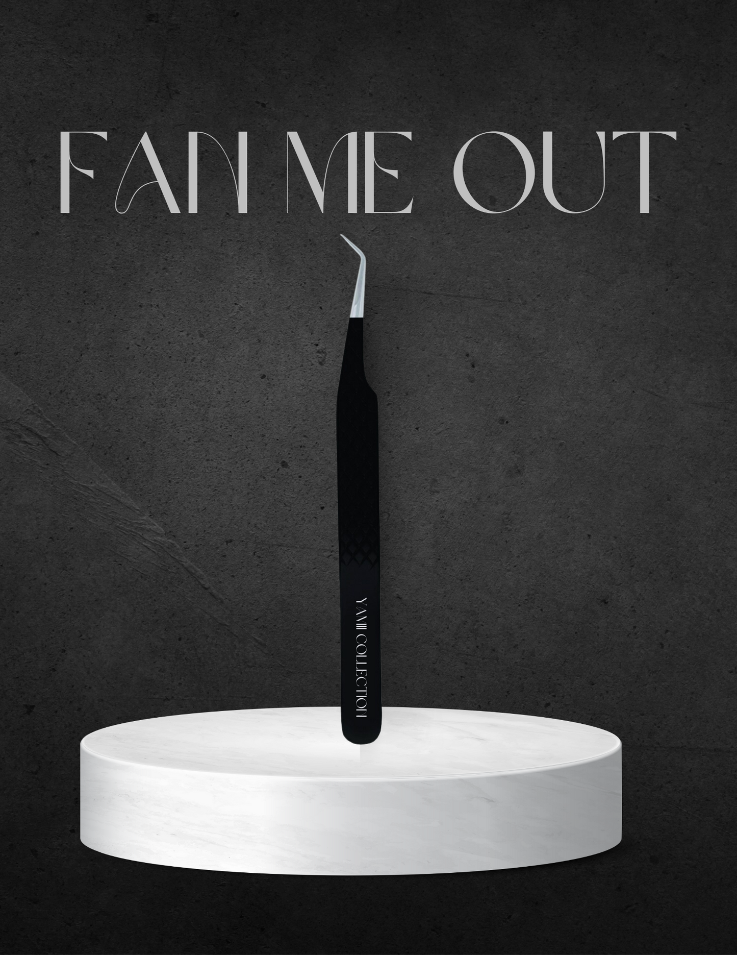 "FAN ME OUT" Silver Tip Tweezer